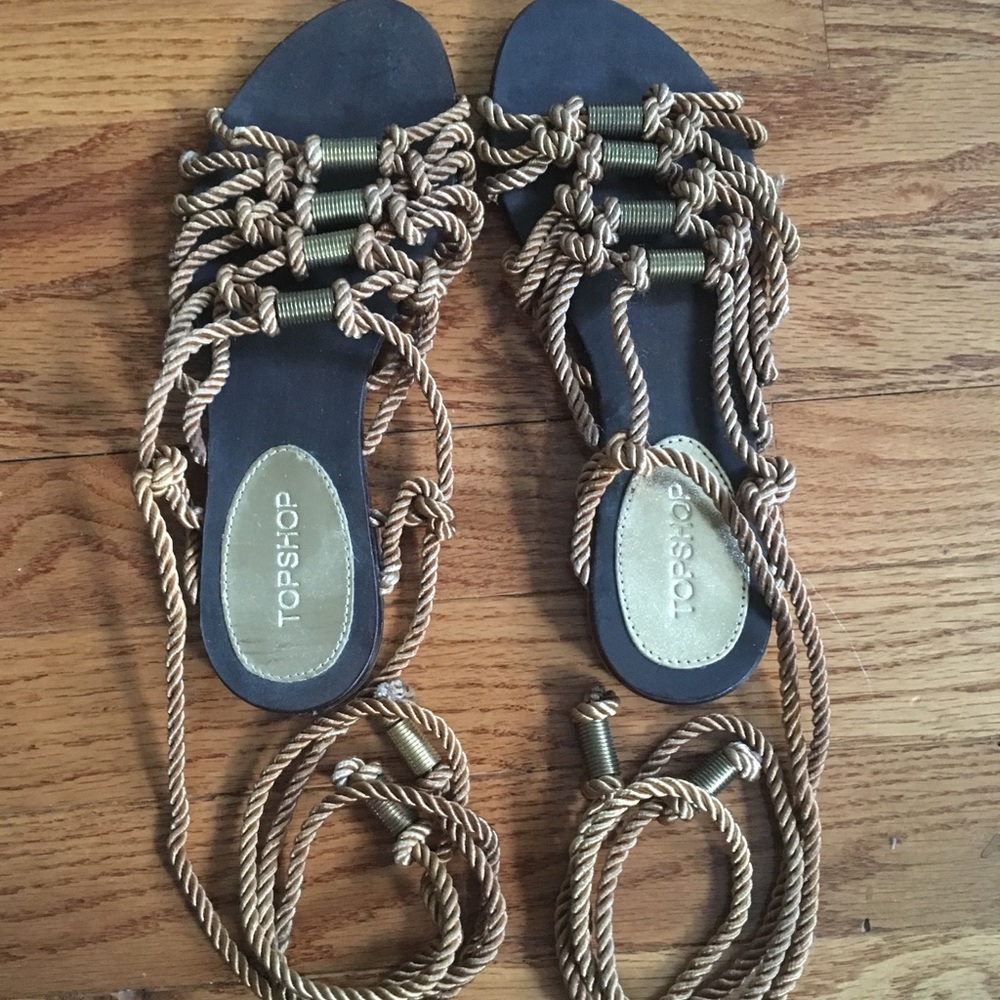 Topshop Rope Wrap Sandals